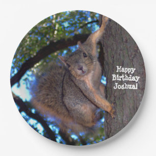 Personalised Squirrel Paper Plates