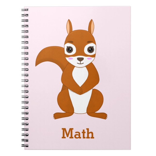 Personalised Squirrel Pattern Notebook (Front)