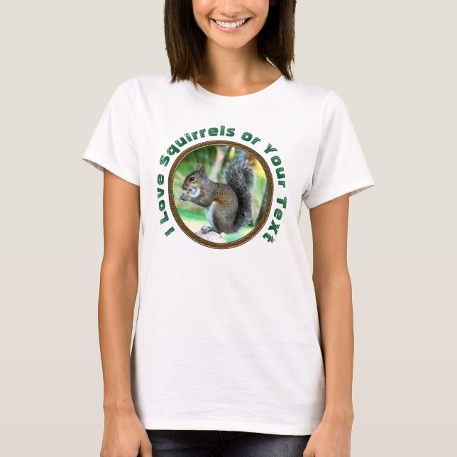 Personalised, Squirrel T Shirts Women's, Men, Kids (Front)