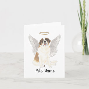 Personalised St. Bernard Sympathy Memorial Card