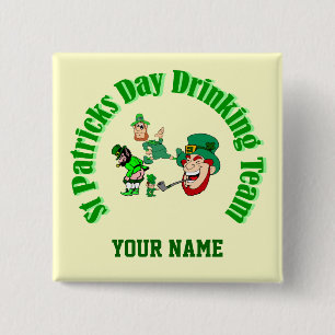 Personalised St Patrick's day 15 Cm Square Badge
