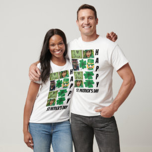 Personalised  St Patrick's Day 9  Photo Collage T-Shirt
