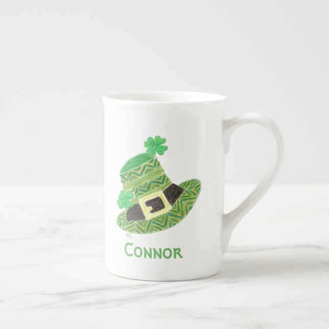 Personalised St-Patrick's Day Bone China Mug (Right)
