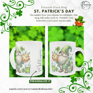 Personalised St. Patrick's Day Frosted Glass Mug