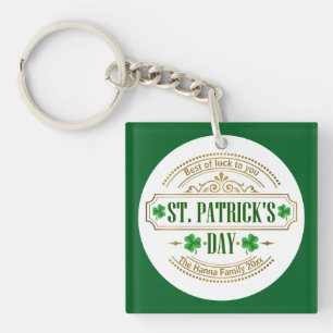 Personalised St. Patrick's Day I Luck of the Irish Key Ring