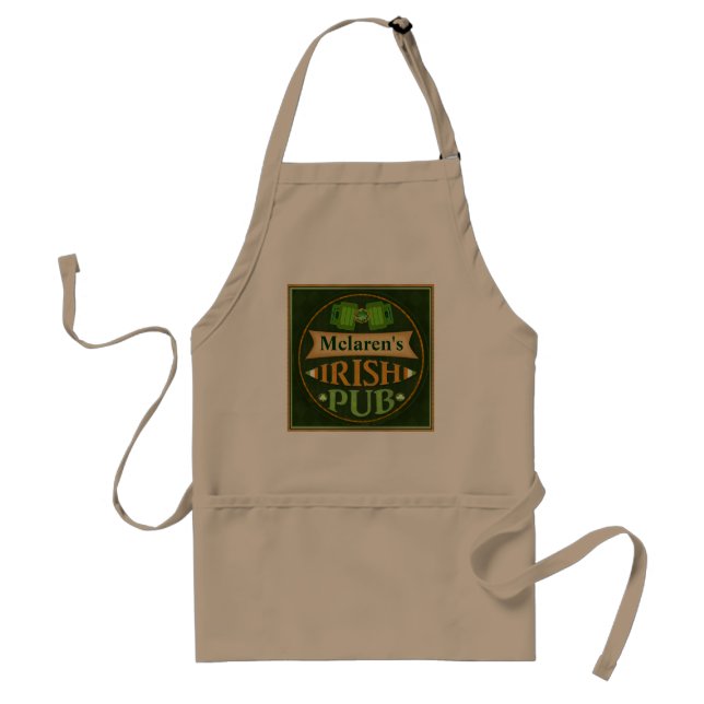 Personalised St. Patrick's Day Irish Pub Apron (Front)