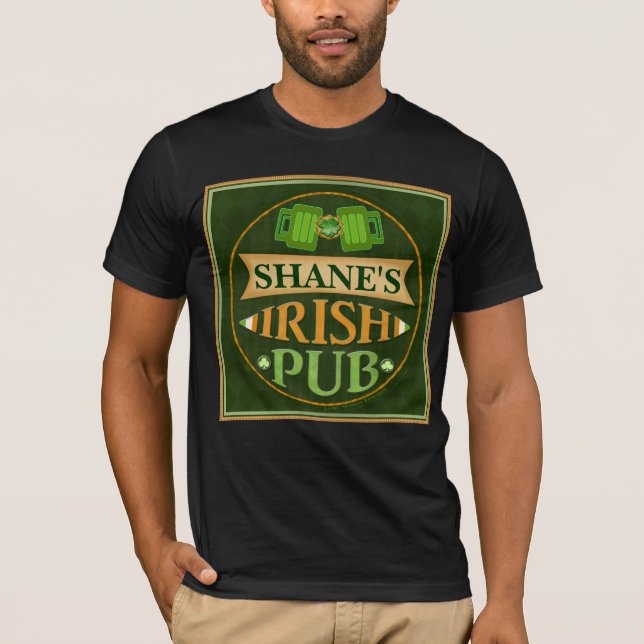 Personalised St. Patrick's Day Irish Pub T-Shirt (Front)