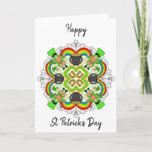 Personalised St Patrick's Day Mandala  Holiday Card