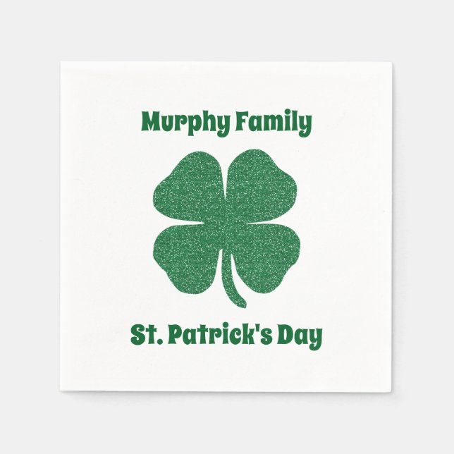 Personalised St. Patrick's Day Napkin (Front)