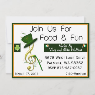 Personalised St. Patrick's Day Party Invitations