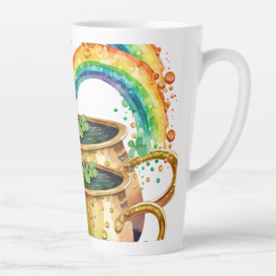 Personalised st. Patrick's day rainbow Latte Mug