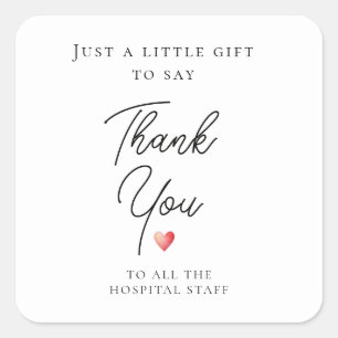 Personalised Staff Thank You Sticker   Hospital 
