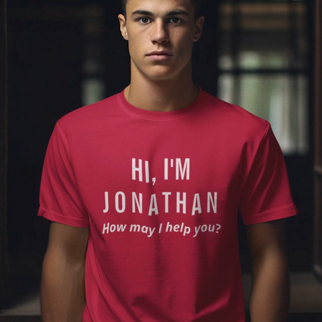 Personalised Staff Uniform T-Shirt with Name (Creator Uploaded)