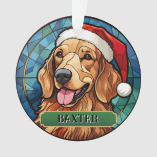 Personalised Stained Glass Labrador Retriever Ornament