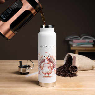 Personalised Stainless Steel, Cook Turkey Water Bottle