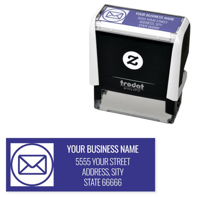 Personalised Stamp Custom Name Address Your Colour (In Situ)