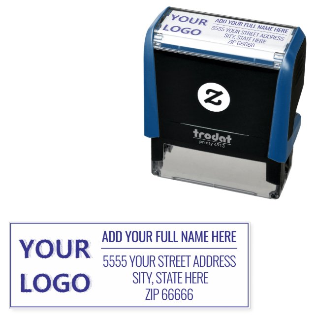 Personalised Stamp with Logo or Photo Name Address (In Situ)
