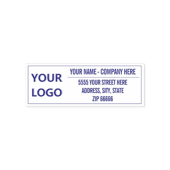 Personalised Stamp with Your Logo Name Address (Design)