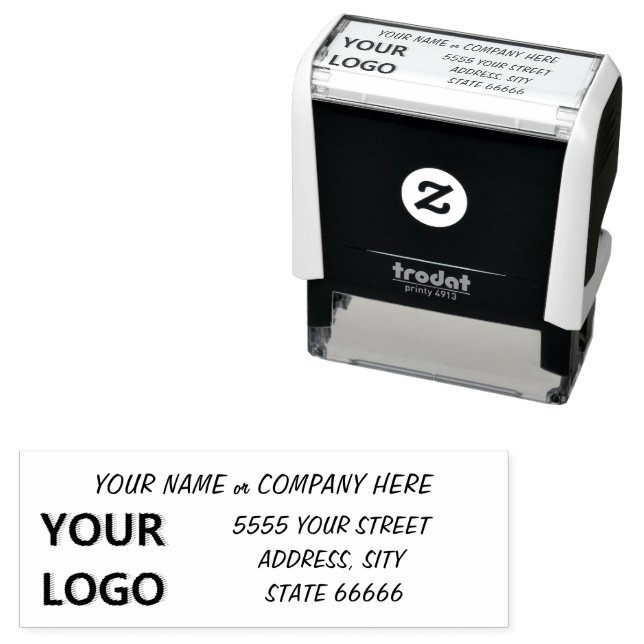 Personalised Stamp Your Address Name Logo Info (In Situ)