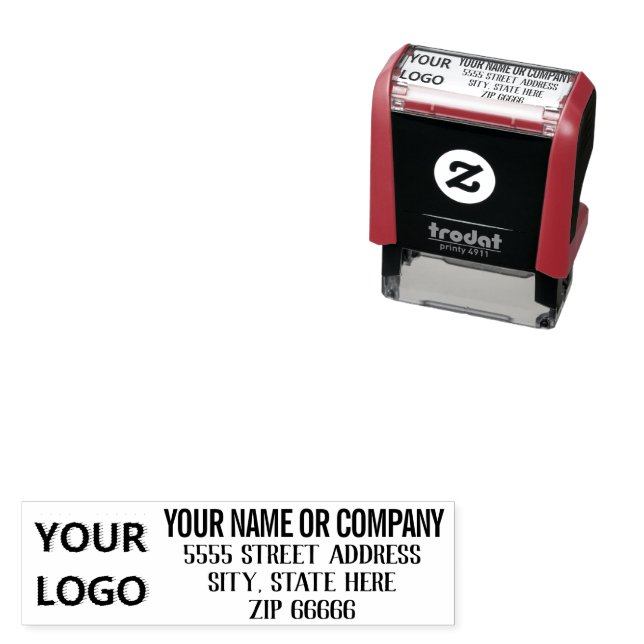 Personalised Stamp Your Logo Address Name Company (In Situ)