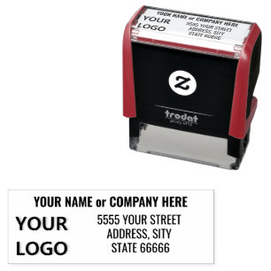 Personalised Stamp Your Name Address Logo