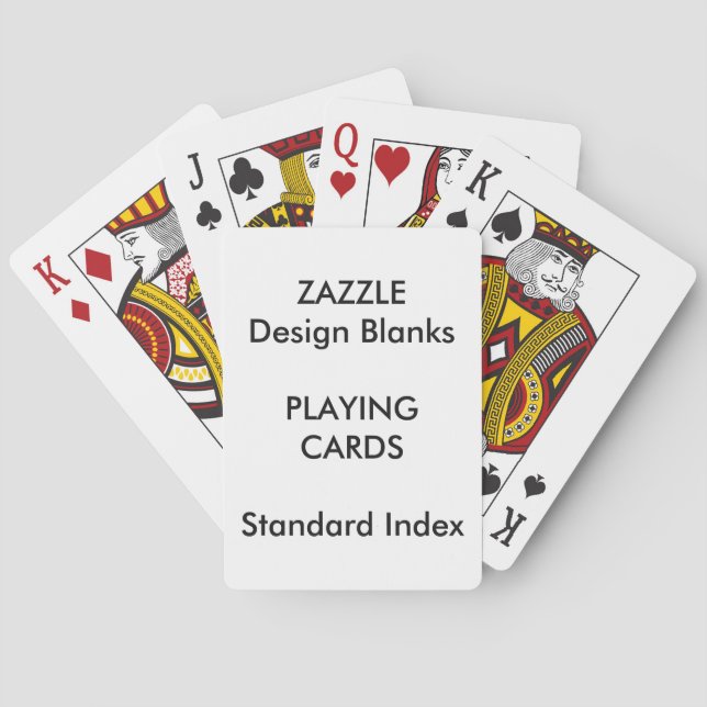 Personalised STANDARD INDEX Playing Cards Blank (Back)