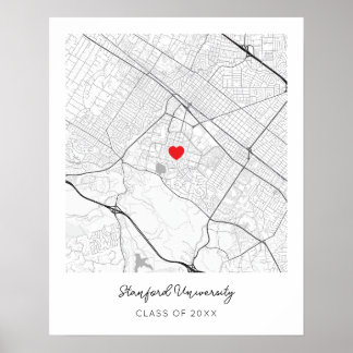Personalised Stanford University Map Poster
