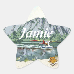 Personalised Star Alaskan Bush People Plane Star Sticker