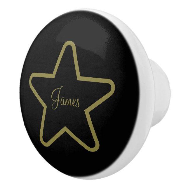 Personalised Star Ceramic Knob  (Right)