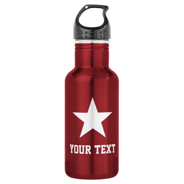 Personalised star logo sports water bottle gift (Front)