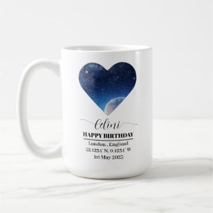 Personalised Star Map Card: Celebrate Your Special Coffee Mug