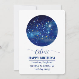 Personalised Star Map Card: Celebrate Your Special Holiday Card