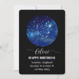 Personalised Star Map Card: Celebrate Your Special Holiday Card