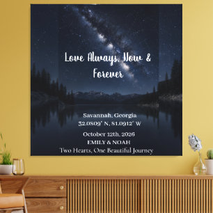 Personalised Star Map Couple Wall Art