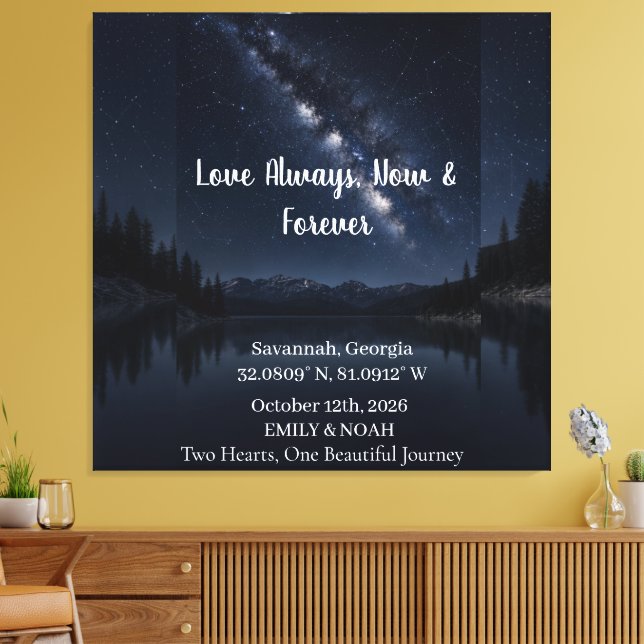 Personalised Star Map Couple Wall Art (Insitu(LivingRoom))
