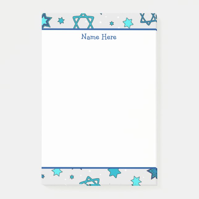 Personalised Star of David Post-It Notes (Front)