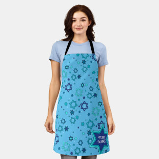 Personalised Star of David Print Apron