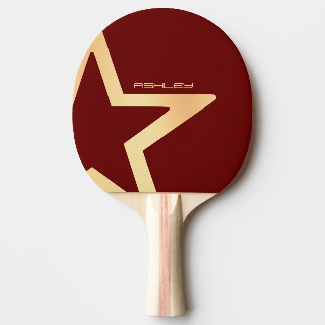 Personalised Star Power (Red)    Ping Pong Paddle (Front)