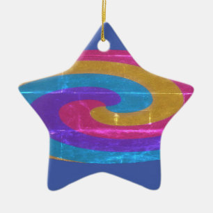 Personalised Star Shaped Christmas Ceramic Tree Decoration