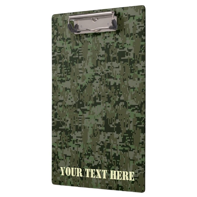 Personalised Star Stencil Vintage Digital Camo Clipboard (Left)