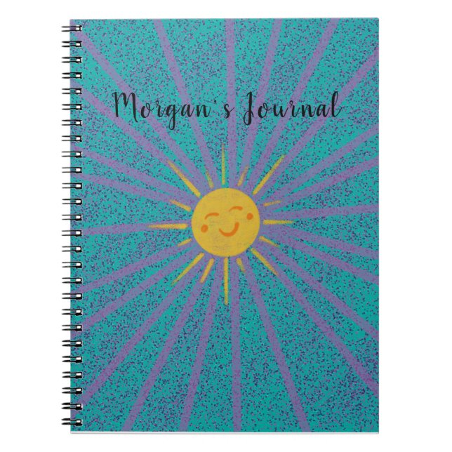 Personalised Starburst and Sunshine Notebook  (Front)