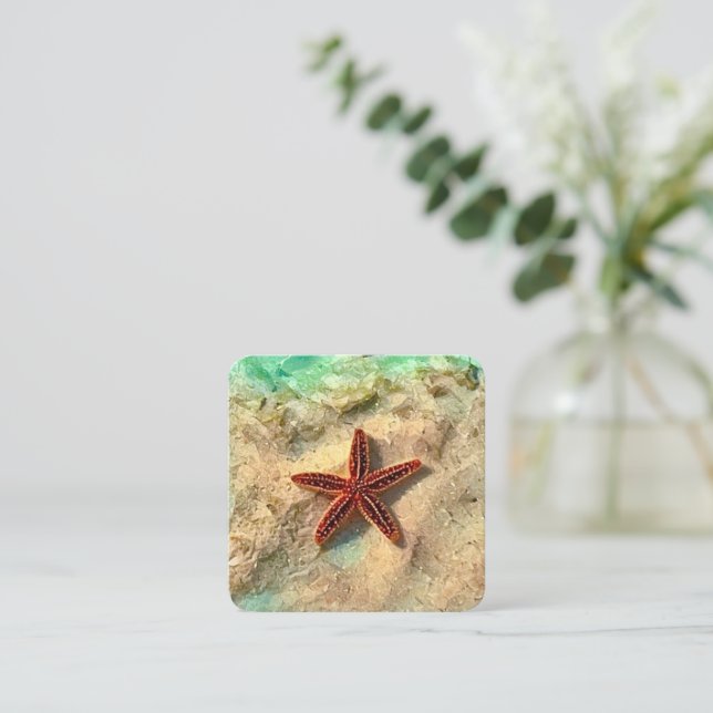 Personalised starfish mini notecards (Standing Front)