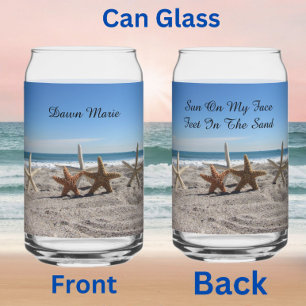 Personalised Starfish on the Beach  Can Glass