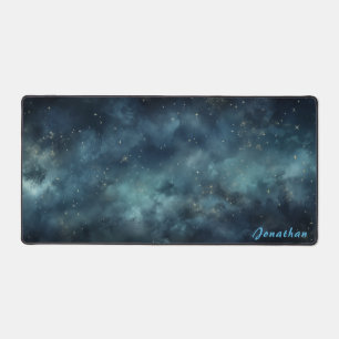 Personalised Starry Night Landscape Desk Mat 
