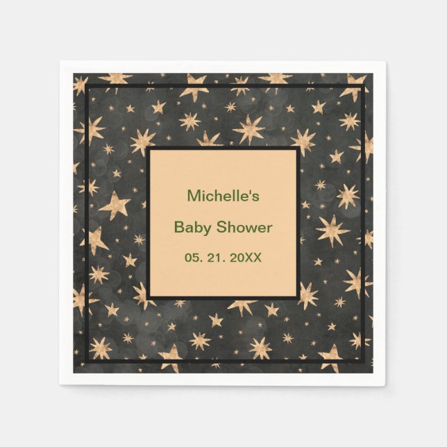 Personalised Starry Night Napkin (Front)