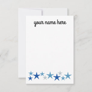 Personalised Stars Stationery for Boys Thank You Card