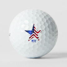 Personalised Stars & Stripes Golf Ball