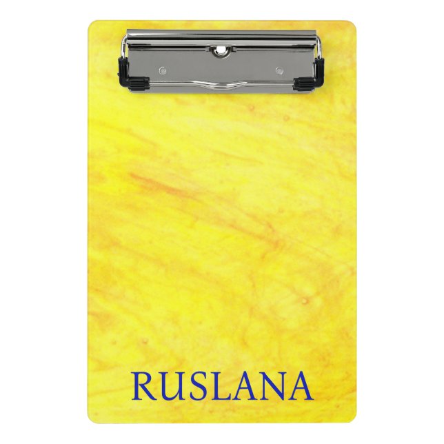 Personalised Starship Yellow Mini Clipboard (Front)