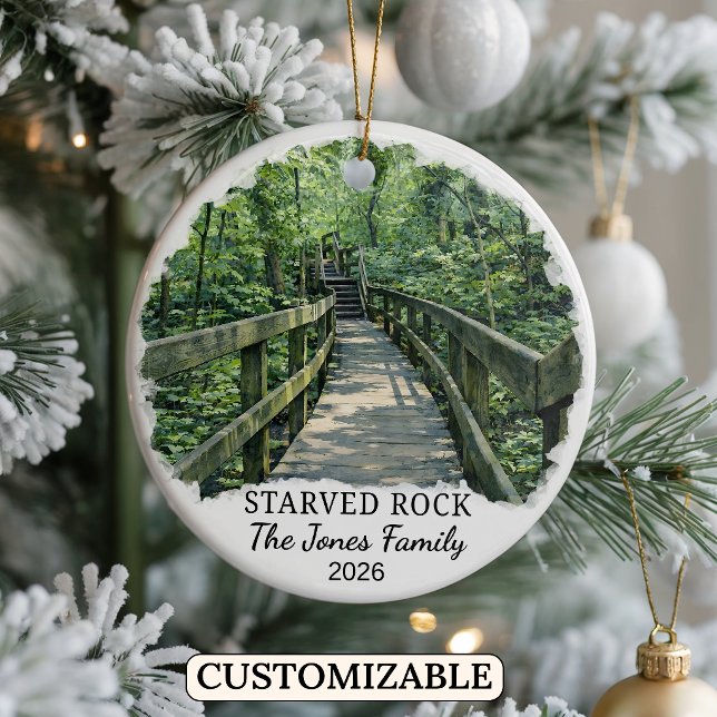 Personalised Starved Rock State Park, Illinois Ceramic Tree Decoration (Creator Uploaded)
