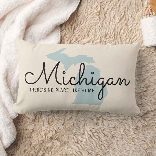 Personalised State Throw Pillow - Michigan (Blanket)